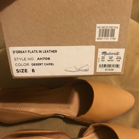 MADEWELL D'ORSAY FLATS IN LEATHER - Picture 7 of 8